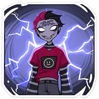 😈 ZXC sticker, cartoon, emo, figur, blitz, gothic, ZXC whatsapp sticker