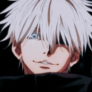 😳 Gojo Satoru Jujutsu Kaisen Anime, Gojo Satoru, Jujutsu Kaisen, Mangá, Cabelo Branco, Personagem de anime telegram sticker