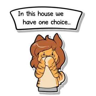 🤲 null In this house we have one choice... telegram sticker