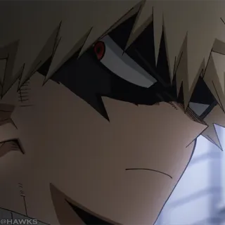 🟦 Bakugo My Hero Academia Anime, Manga, My Hero Academia, Bakugo, Charakter, Held, Wütend, Anime Charakter whatsapp sticker