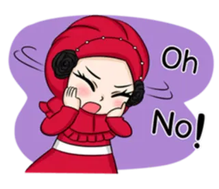 😫 Oh No! rozczarowany, zły, kreskówka, wyraz, wykrzyknik telegram sticker