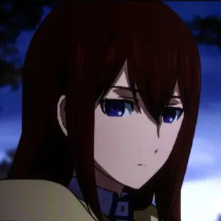 ✨ Kurisu Makise Steins;Gate Anime, Fille, Kurisu Makise, Steins Gate, Personnage, Portrait telegram sticker