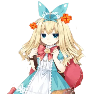😠 Anime, Fille, Blonde, Personnage, Mignon, Dessin animé, Illustration whatsapp sticker