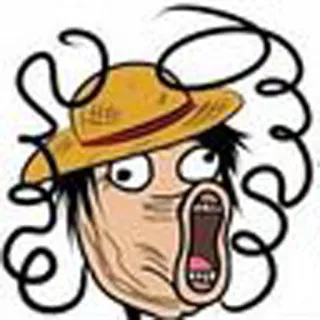 😂 Luffy One Piece anime, meme, funny, one piece, luffy, cartoon telegram sticker