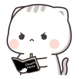 😡 Death Note Katze, Death Note, Anime, Manga, Charakter, Notizbuch, Süß whatsapp sticker