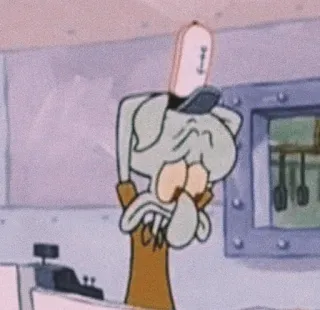 💎 Squidward Spongebob Squarepants cartone animato, Squiddi, Spongebob, Krusty Krab, umore, triste telegram sticker