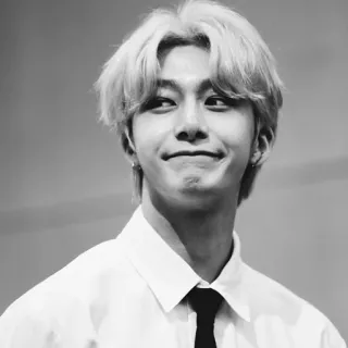 🌑 kpop, 偶像, 单色, 肖像, 亚洲人, 男人, 名人 telegram sticker