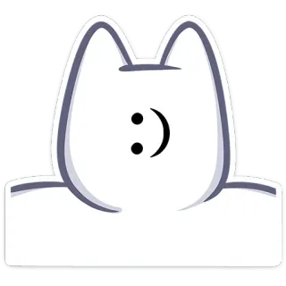 🙃 chat, kawaii, mignon, sticker, joyeux telegram sticker