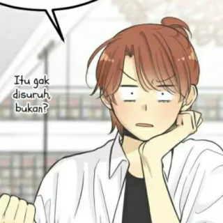 🎧 Itu gak disuruh, bukan? anime, manga, question, cartoon, expression telegram sticker