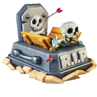💀 R.I.P tombstone, skeleton, death, arrow, rip, grave telegram sticker