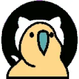 🦜 bird, parrot, cat ears, animal, cute, kawaii, yellow, avian telegram sticker