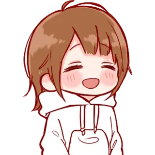 💞 anime, chibi, cute, girl, hoodie telegram sticker