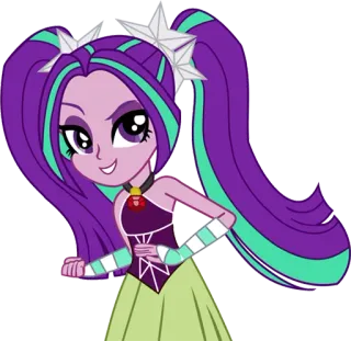 😏 Aria Blaze My Little Pony: Equestria Girls dibujos animados, animado, Aria Blaze, My Little Pony, Equestria Girls, personaje telegram sticker