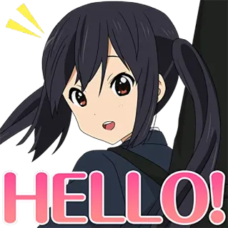 👋 HELLO! anime, girl, hello, greeting telegram sticker