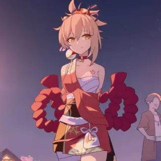 🎆 Yoimiya Genshin Impact Anime, Videojuego, Personaje, Waifu, Yoimiya, Genshin Impact whatsapp sticker