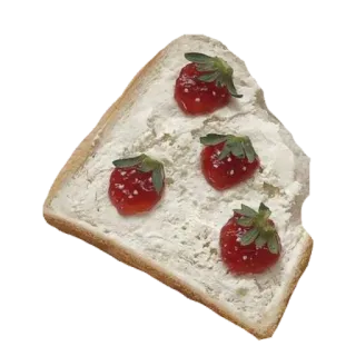 🥪 cibo, toast, fragola, dolce, snack, dolce telegram sticker