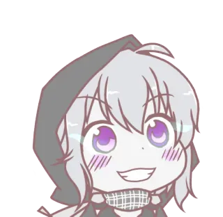 😏 动漫, Q版, 可爱, 女孩, 卡通 telegram sticker