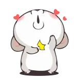 😻 mignon, dessin animé, adorable, joyeux, animal, étoile, coeurs telegram sticker