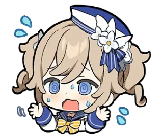 😰 Barbara Genshin Impact anime, game, genshin, impact, cute, sweat, embarrassed telegram sticker