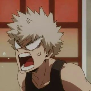 🥦 Katsuki Bakugo My Hero Academia anime, My Hero Academia, Katsuki Bakugo, angry, character telegram sticker