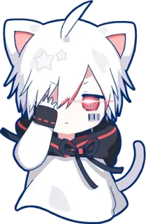 🤨 Animé, Manga, Chat, Kawaii, Chibi, Mignon, Personnage telegram sticker