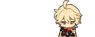 🌟 Aether Genshin Impact Chibi, Video game, Anime, Personagem telegram sticker