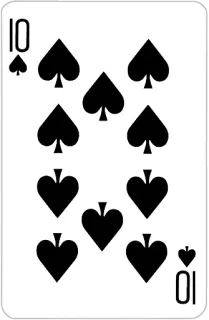🔟 carta de juego, picas, diez telegram sticker