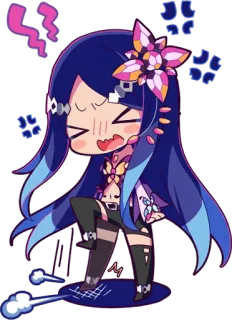😤 Chibi, Anime, Kartun, Marah, Karakter, Seni digital telegram sticker