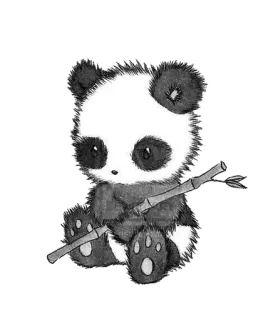 🐼 panda, cute, animal, bear, kawaii, cartoon, bamboo telegram sticker