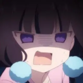 💕 anime, angry, expression, cartoon, girl telegram sticker