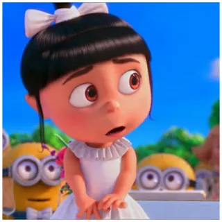 👧 Agnes Despicable Me Kartun, Karakter, Gadis, Minions, Animasi telegram sticker