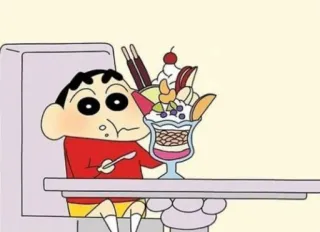 🧁 Shin-chan Crayon Shin-chan อนิเมะ, การ์ตูน, อาหาร, ของหวาน, เด็ก telegram sticker