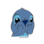 😔 Stitch Lilo & Stitch stitch, cute, blue, disney, cartoon, alien telegram sticker