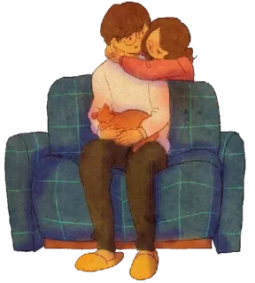 😡 amour, couple, chat, câlin, mignon, romance, maison whatsapp sticker