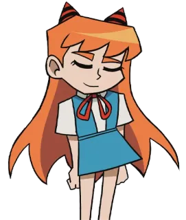 😌 Asuka Langley Soryu Evangelion anime, manga, dibujos animados, asuka, evangelion, chica telegram sticker