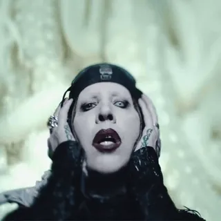 🌟 Marilyn Manson певец, бледный, готика, музыка, художник telegram sticker