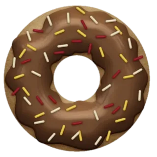 🍩 dona, rosquilla, chocolate, chispas, comida, postre, dulce telegram sticker