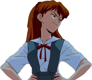 😀 Asuka Langley Soryu Neon Genesis Evangelion anime, character, woman, girl, asuka, evangelion telegram sticker
