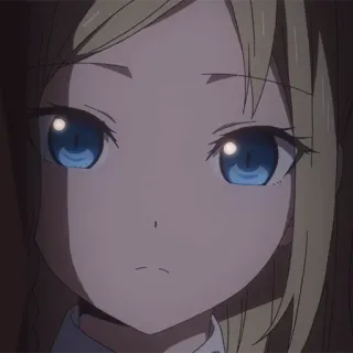 🙁 Anime, Mädchen, Porträt, Cartoon telegram sticker