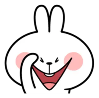 😼 bunny, rabbit, animal, cute, emoji, cartoon, character telegram sticker