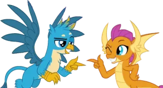 👉 cartoon, fantasy, animation, characters, pointing, friendship telegram sticker