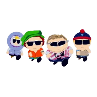 🏳‍🌈 south park, kyle, stan, kenny, cartman telegram sticker