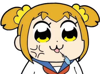 😒 Popuko Pop Team Epic Anime, Manga, Pop Team Epic, Popuko, Wütend, Illustration telegram sticker