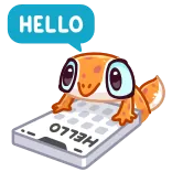 👋 HELLO กิ้งก่า, สัตว์, สวัสดี, การ์ตูน, ตุ๊กแก telegram sticker
