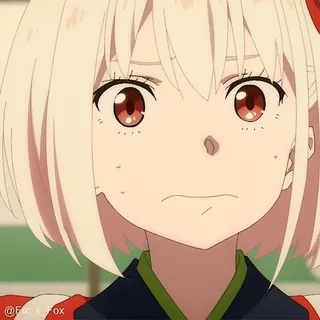 ☹️ @Fox_x_rox 动漫, 漫画, 肖像, 女孩, 角色 telegram sticker