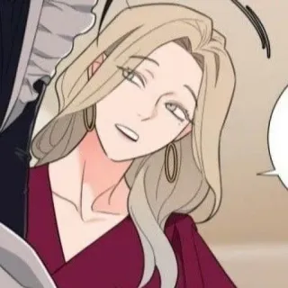 🥢 woman, blonde hair, cartoon, portrait telegram sticker