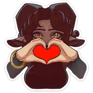 🫶 ตัวละคร, ภาพประกอบ, หัวใจ, ความรัก, มือ telegram sticker
