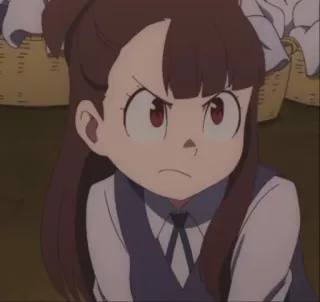 😠 Akko Kagari Little Witch Academia Anime, Little Witch Academia, Akko Kagari, Arrabbiata, Strega telegram sticker