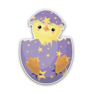 🐣 ひよこ, イースター, 卵, 赤ちゃんひよこ, 漫画, 動物, かわいい telegram sticker