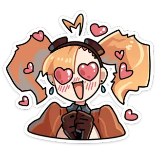 ⭐ Anime, Karakter, Schattig, Liefde, Harten whatsapp sticker